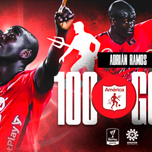 ¡Adrián Ramos llegó al gol 100 con América de Cali!